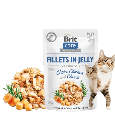 Brit Care Cat Fillets in Jelly Choice Chicken with Cheese