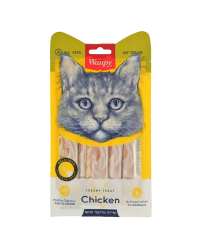 Wanpy Adult Cat Creamy Lickable Treats Chicken 70g Pouch