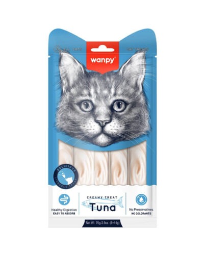 Wanpy Adult Cat Creamy Lickable Treats Tuna 70g Pouch