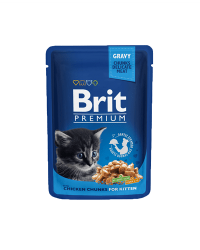 Brit Premium Cat Pouches Chicken Chunks for Kitten