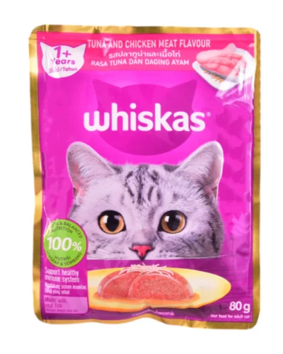 Whiskas 1+ Year Adult Cat Food Tuna and Chicken Meat